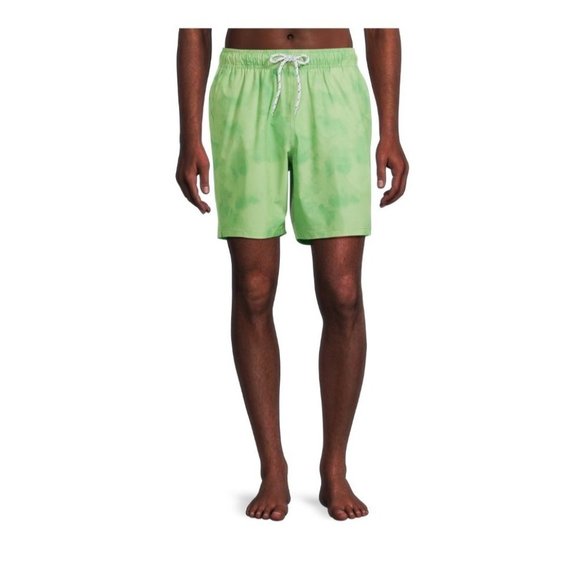 George Mens Green All Guy 8" Swim Trunks w Stretch, Size Medium NWT - Picture 1 of 5